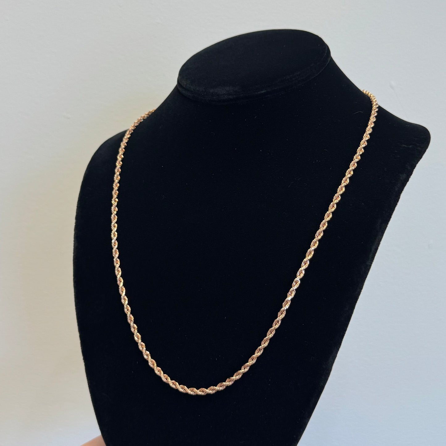 10k Rose Gold Rope Necklace