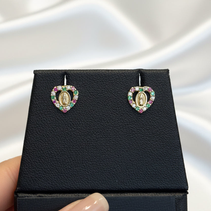 14k Virgin Mary Earrings