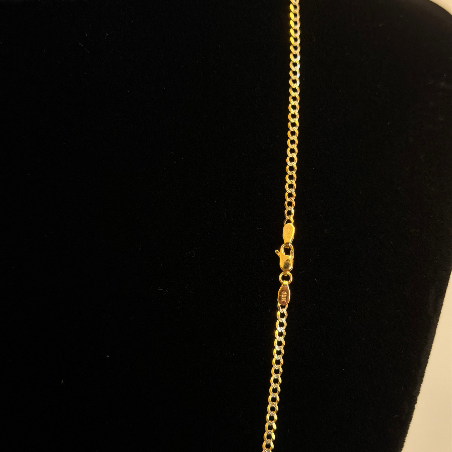 10k Diamond cut Curb Necklace