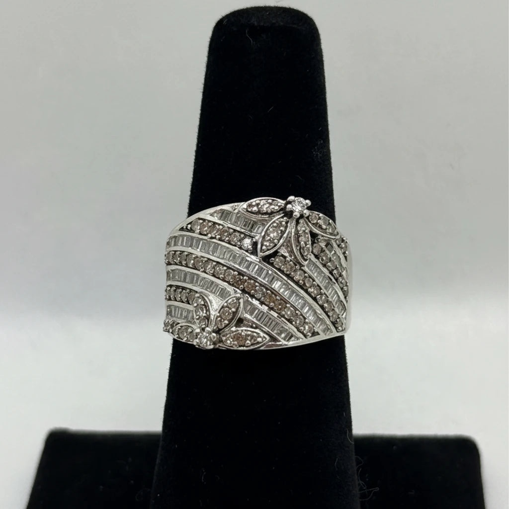 Sterling Silver Diamond Ring