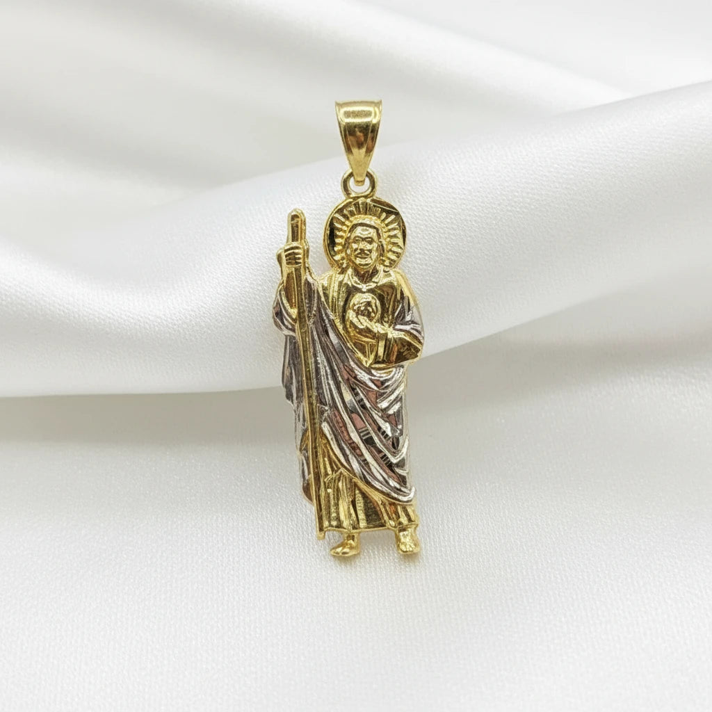10k Two Tone St.Jude Pendant