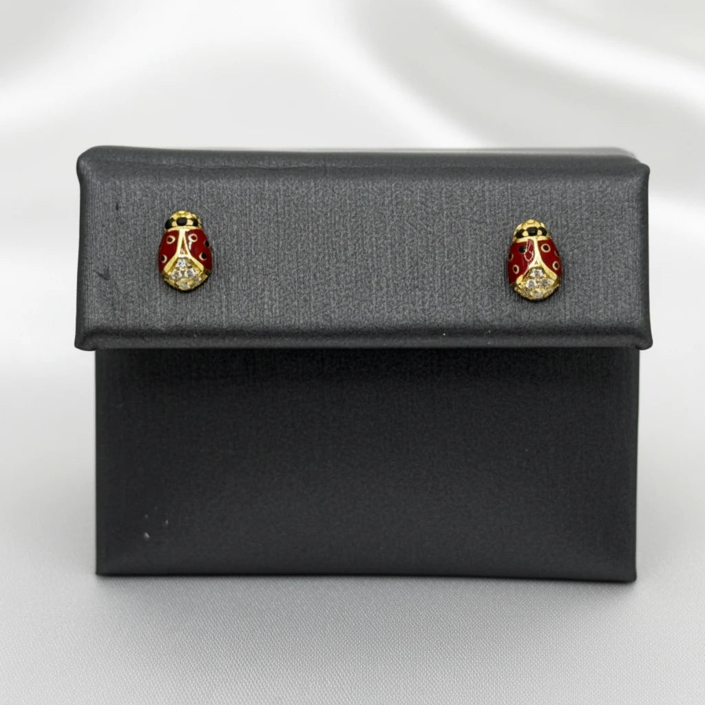 Sterling Silver Lady Bug Earrings