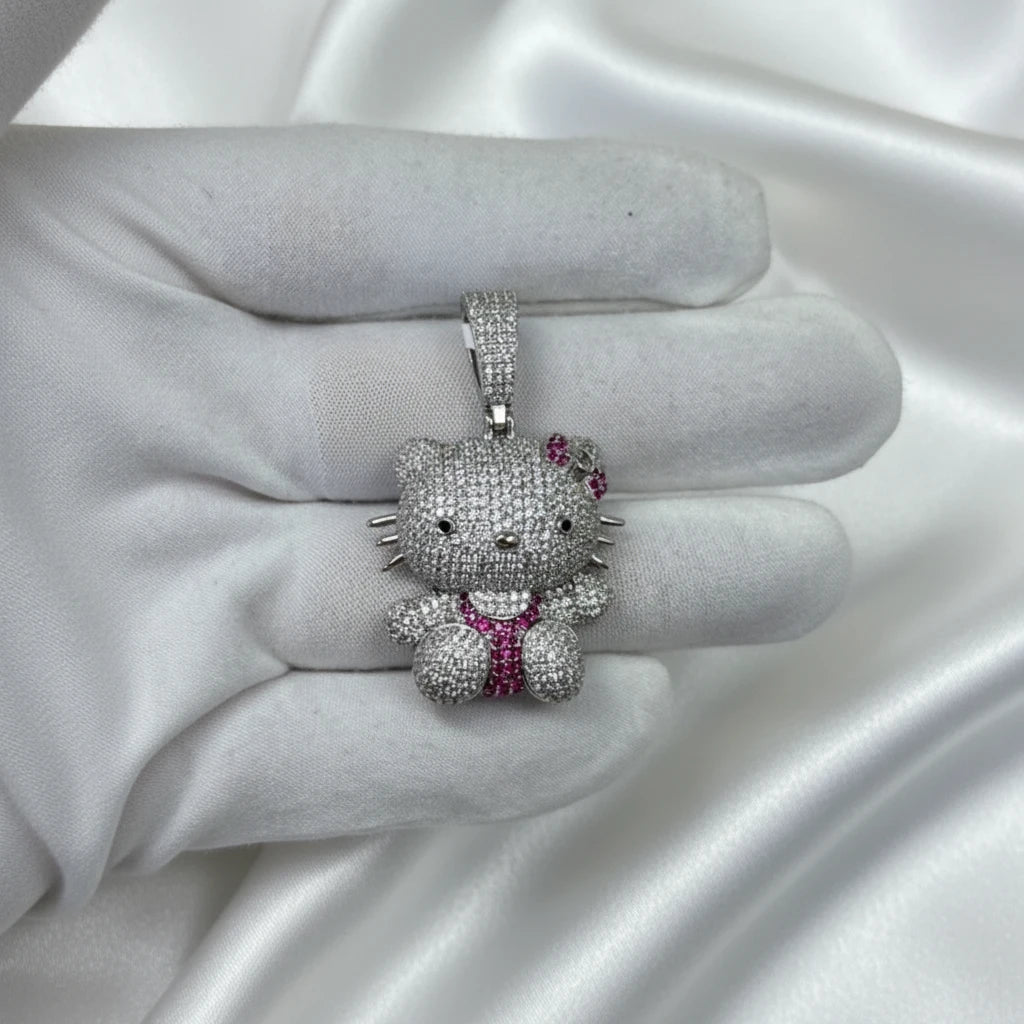 Sterling Silver Kitty Pendant