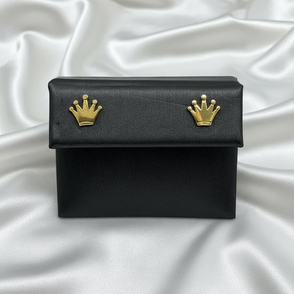 10k Crown Earrings