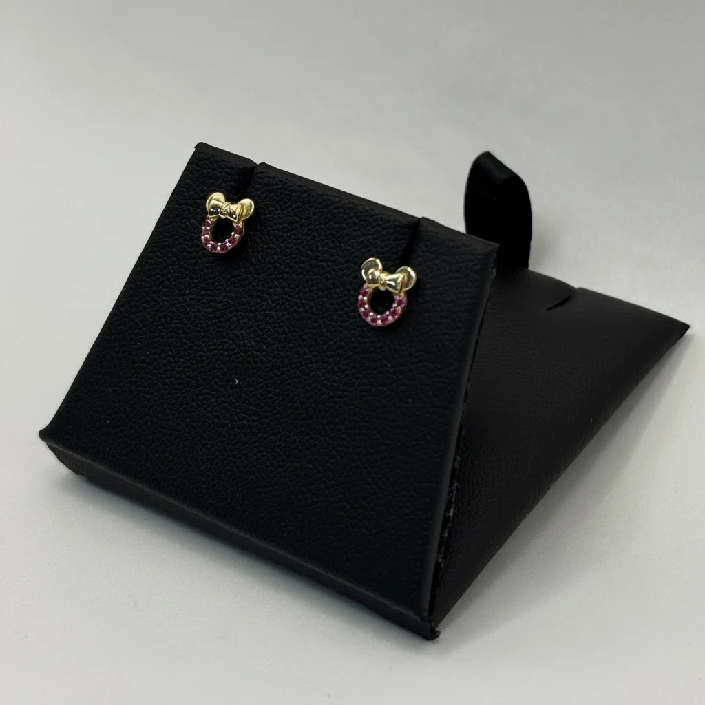 14k Red Cubic Zirconia Earrings