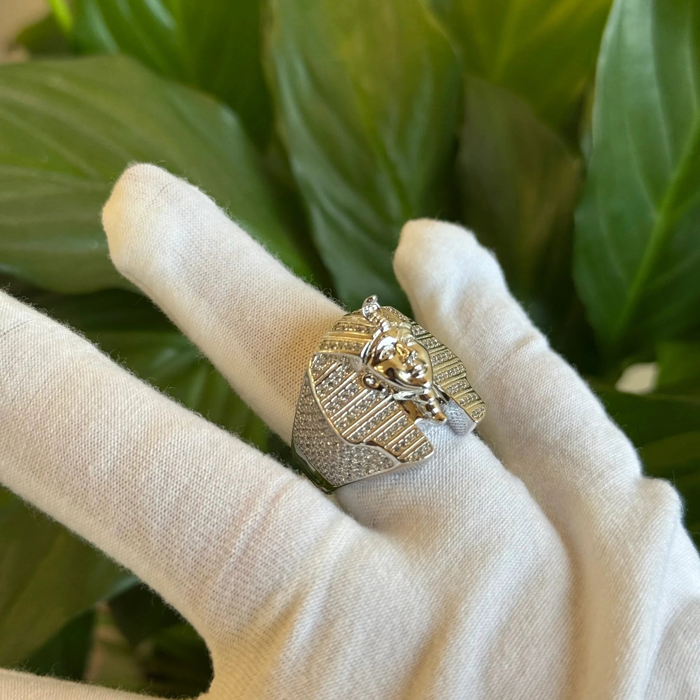Sterling Silver Cz pharaoh ring