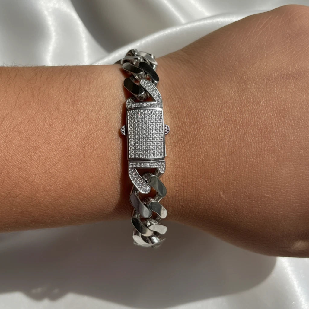 Sterling Silver Cuban/Figaro bracelet