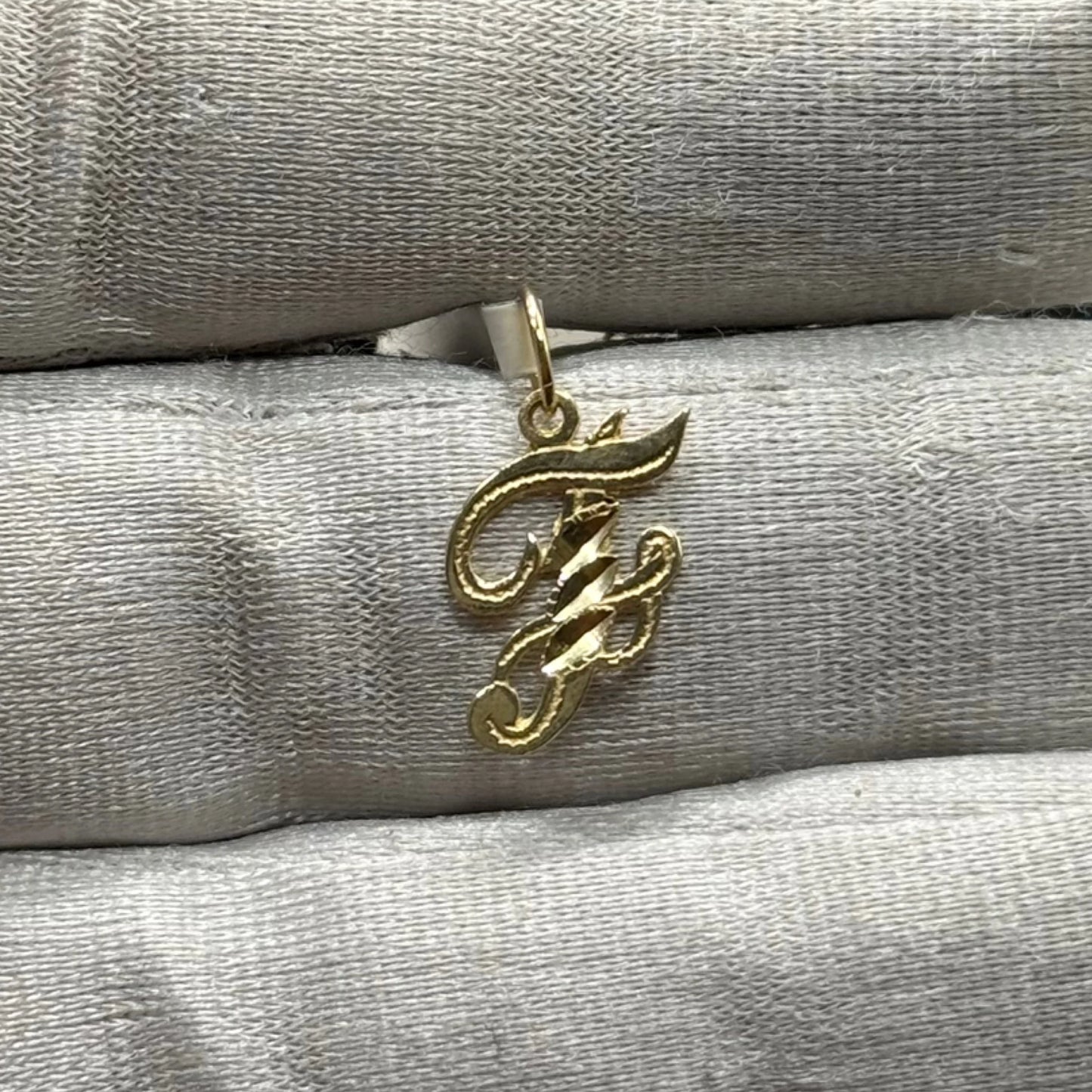 14k Letter “F” Pendant