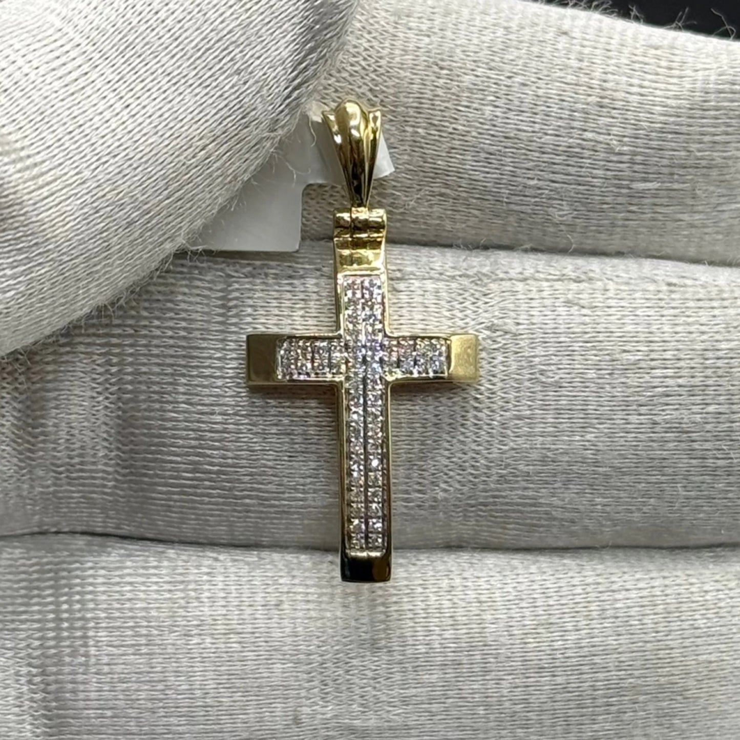 14k Diamond Cross Pendant