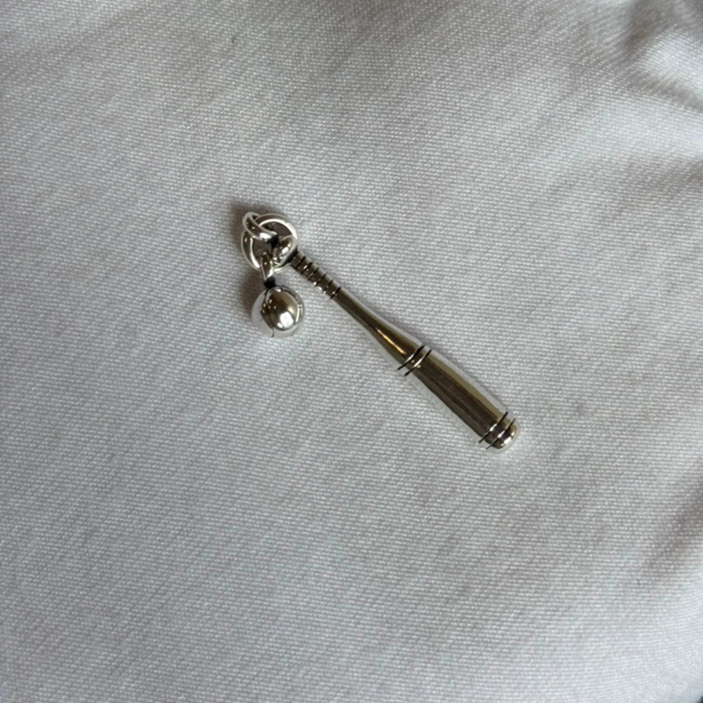 Sterling Silver Baseball Pendant