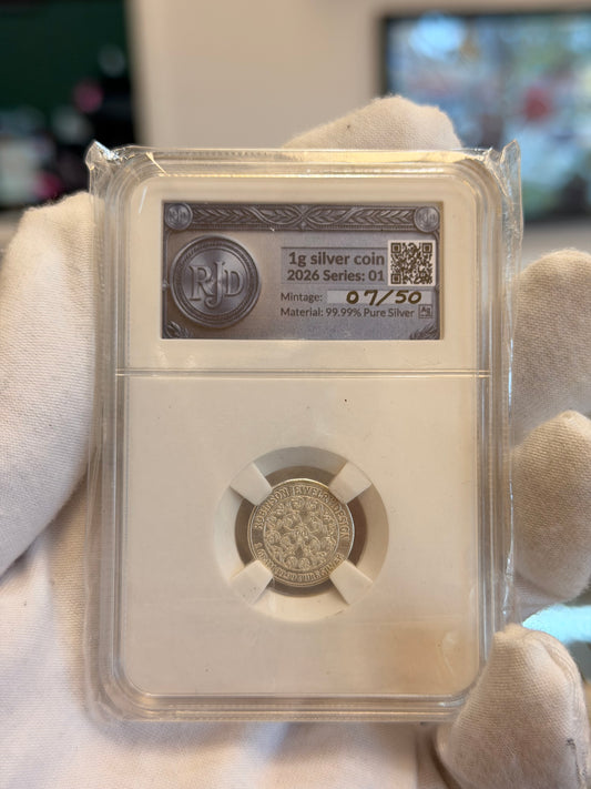 1 Gram pure silver RJD coin