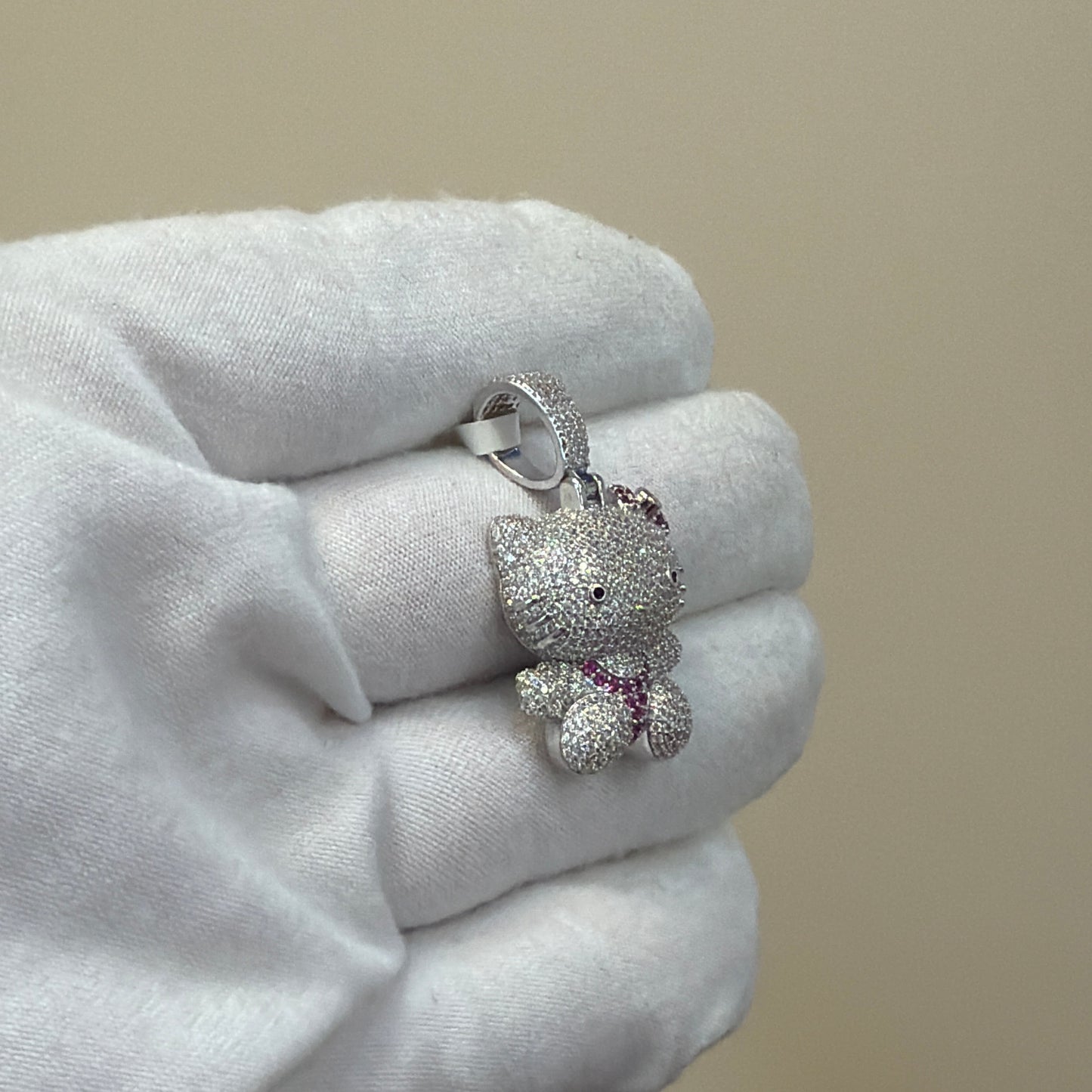 Sterling Silver Kitty cartoon pendant