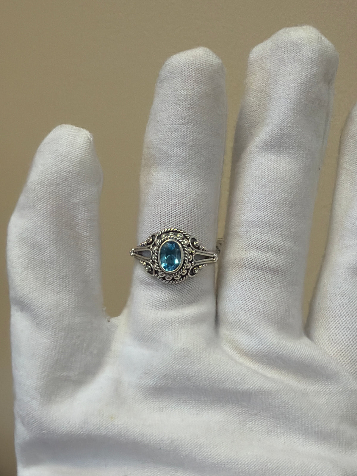 Sterling Silver Blue Topaz Ring
