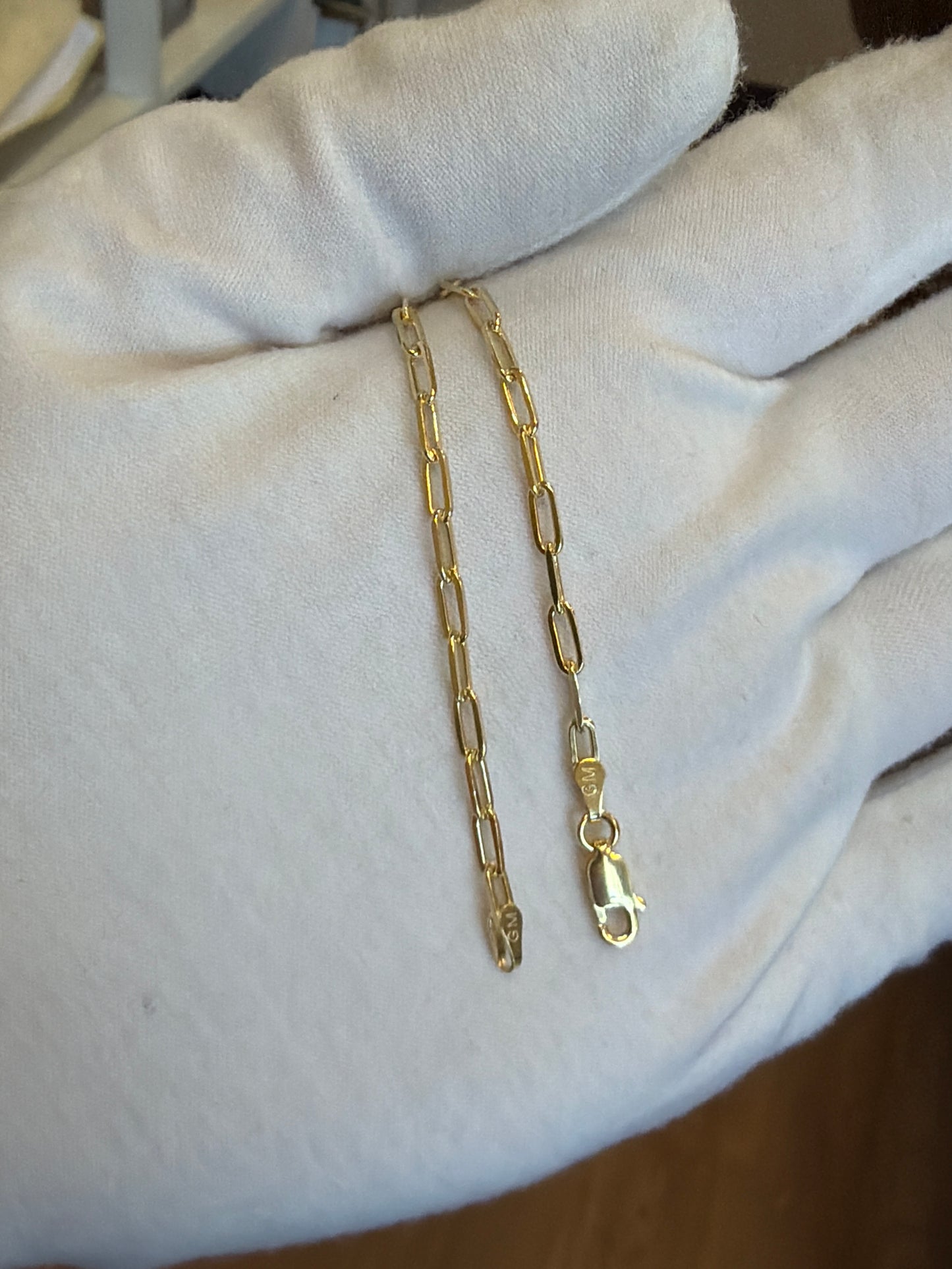 Sterling Silver Paperclip Anklet