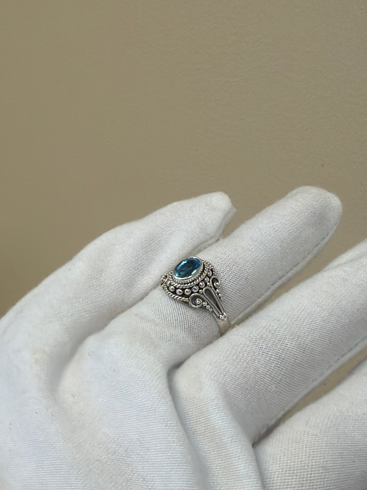 Sterling Silver Blue Topaz Ring