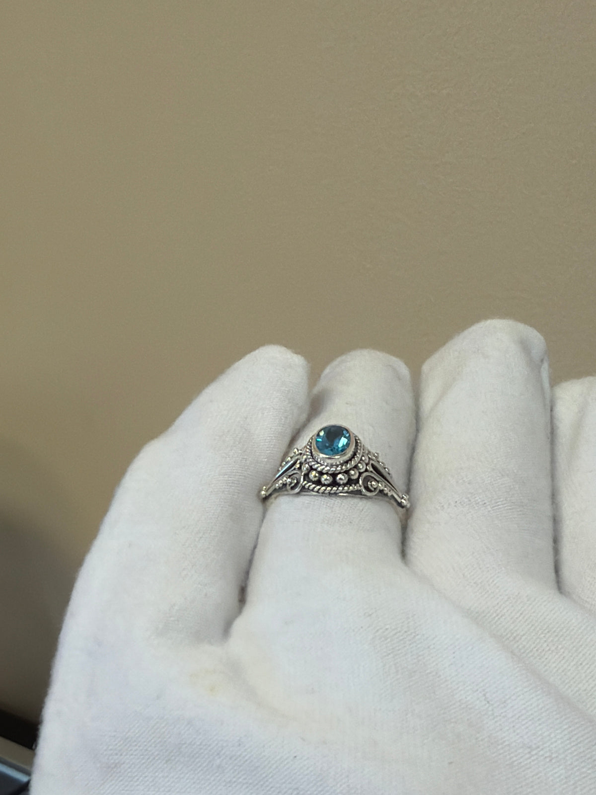 Sterling Silver Blue Topaz Ring