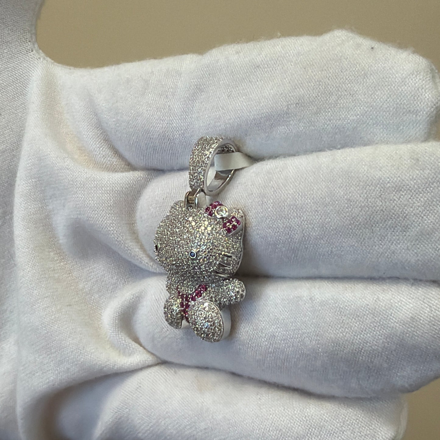 Sterling Silver Kitty cartoon pendant