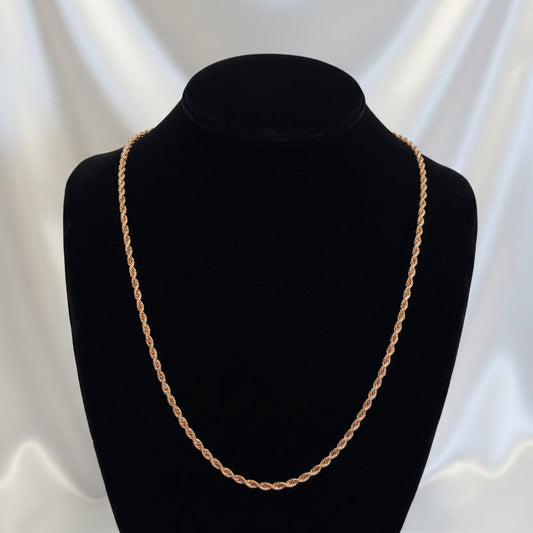 10k Rose Gold Rope Necklace