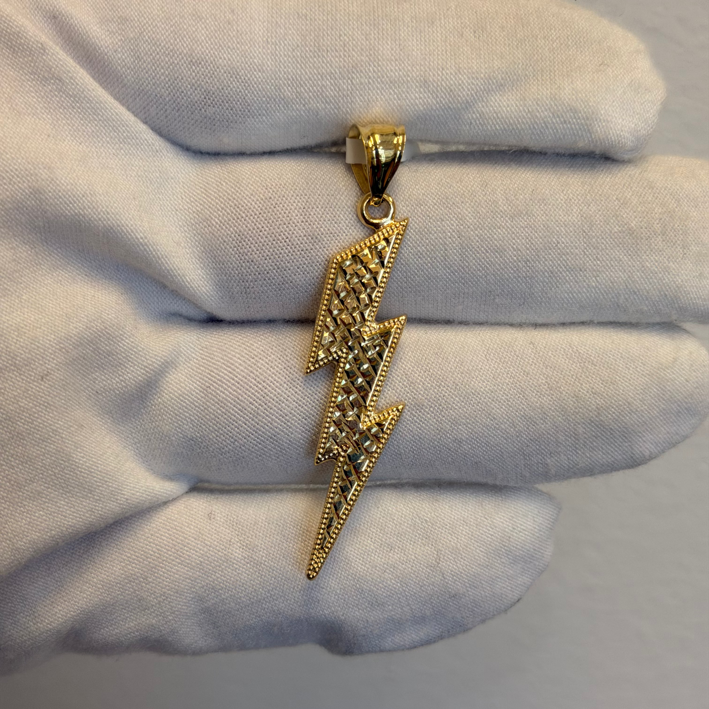 10k Lighting Bolt Pendant