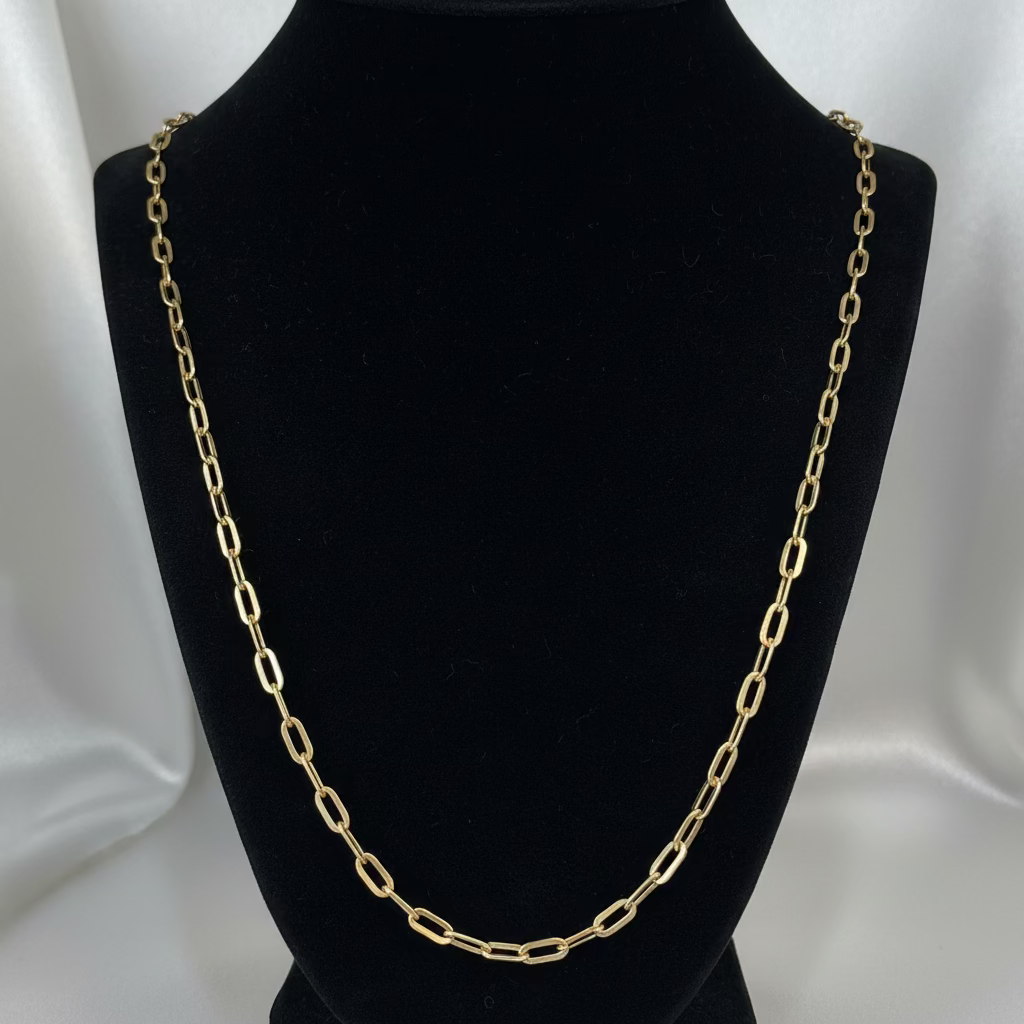 10k Paperclip Necklace