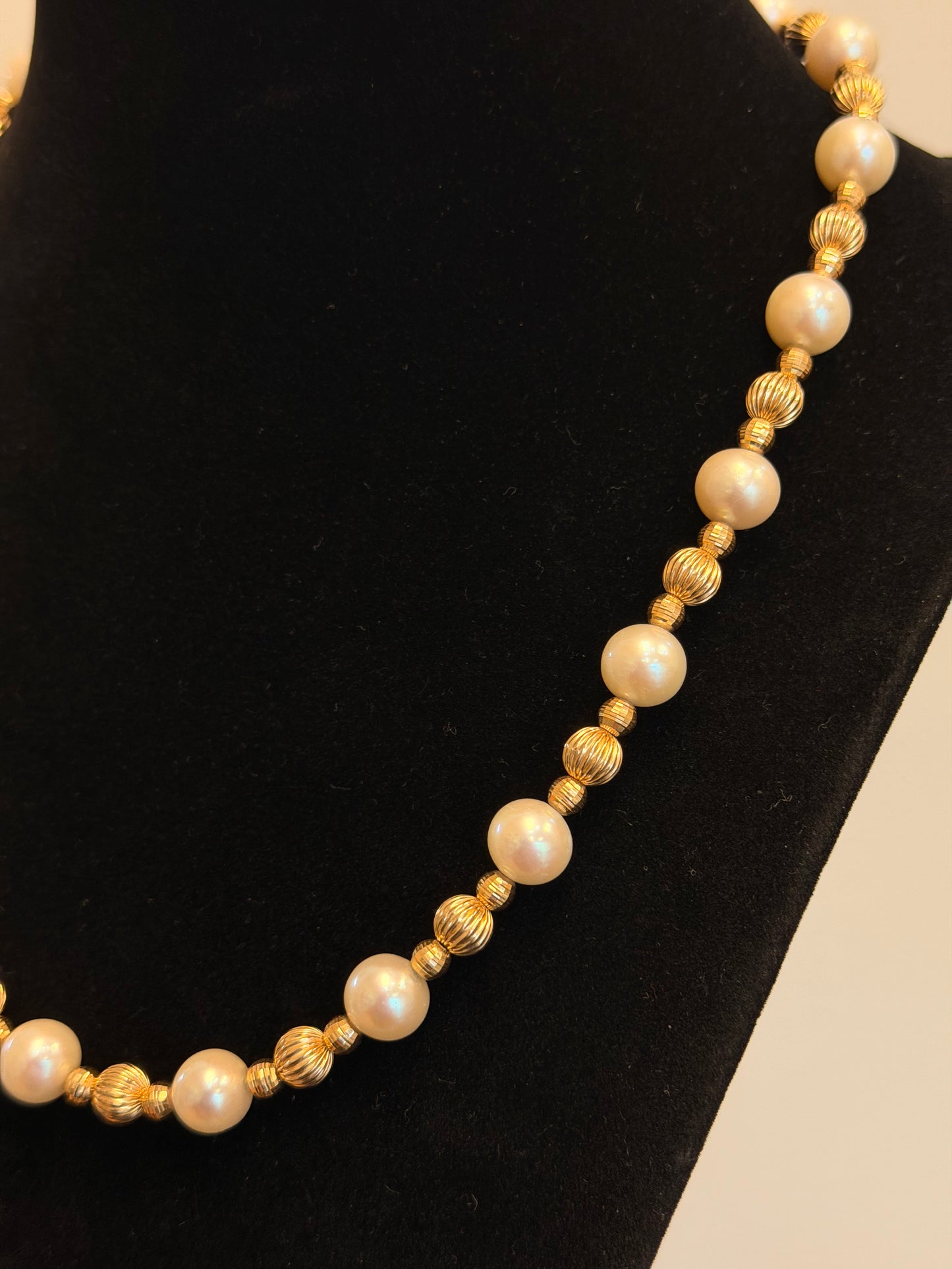 14k Bead & Pearl Necklace