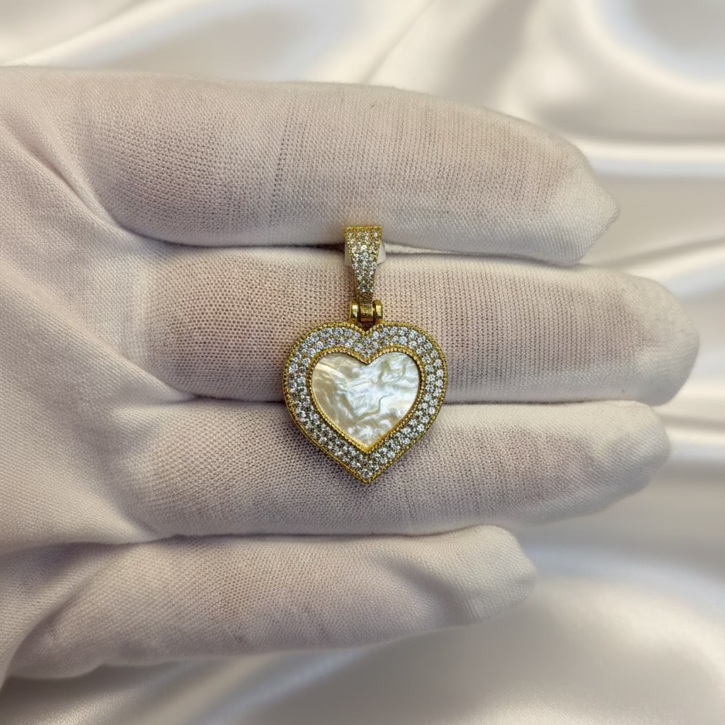 Sterling Silver Heart Picture Pendant