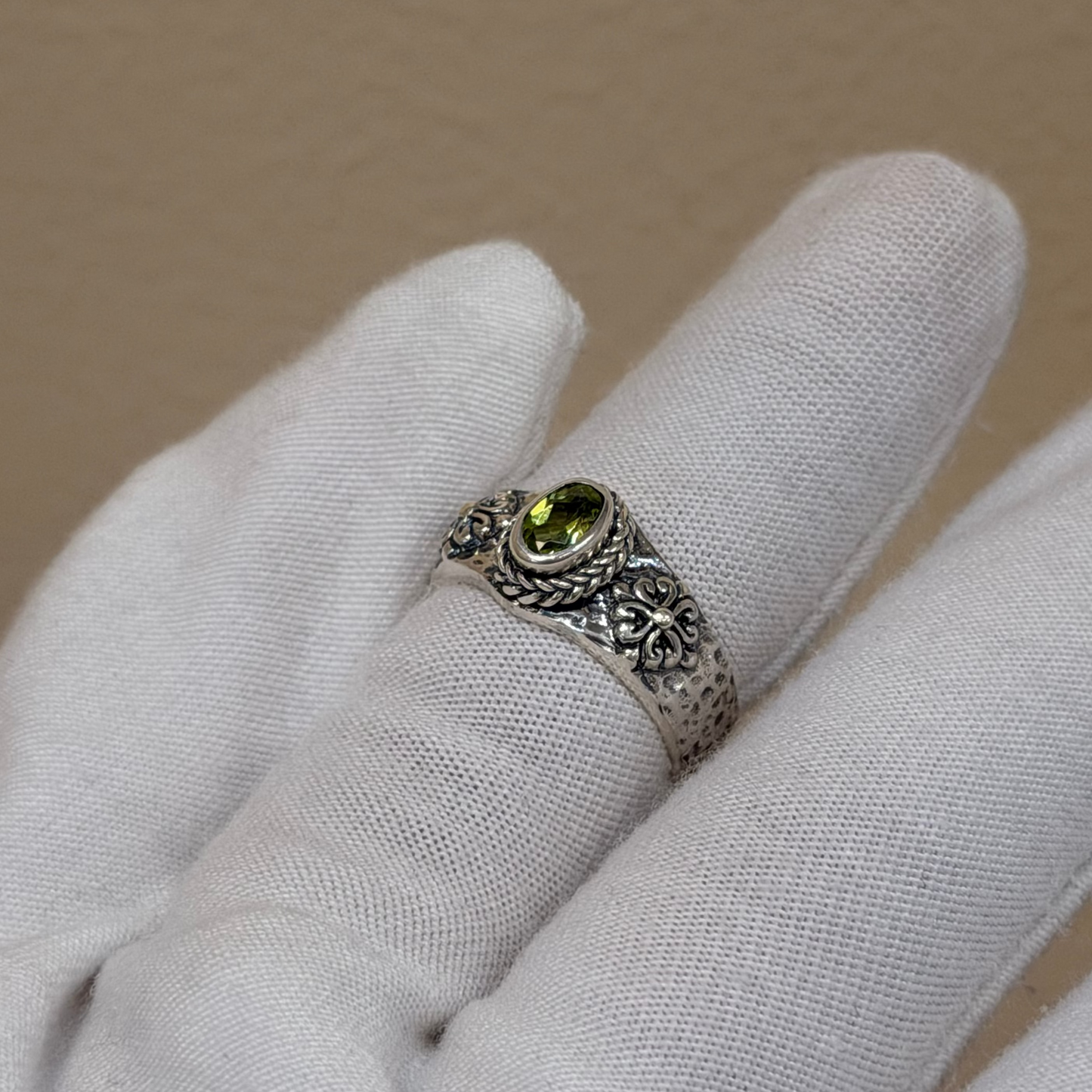 Sterling Silver Peridot Ring