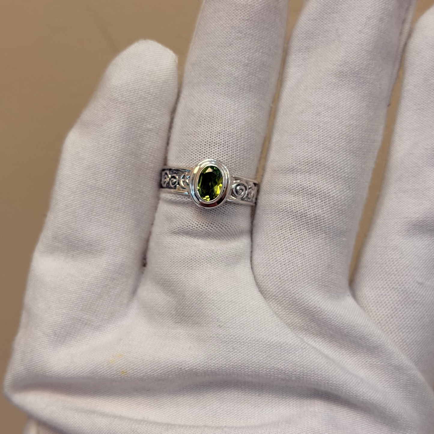 Sterling silver Peridot ring