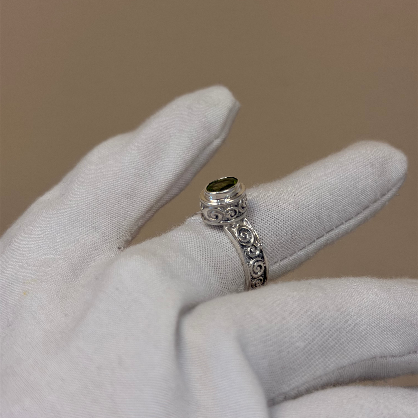 Sterling silver Peridot ring