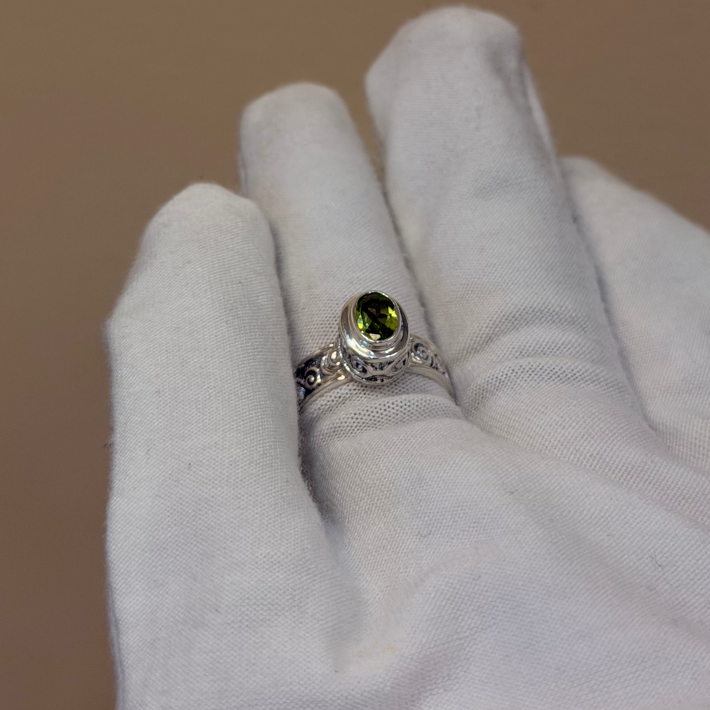 Sterling silver Peridot ring