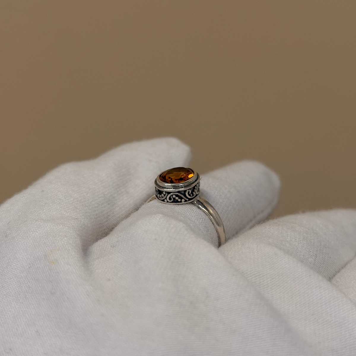 Sterling Silver Citrine Ring