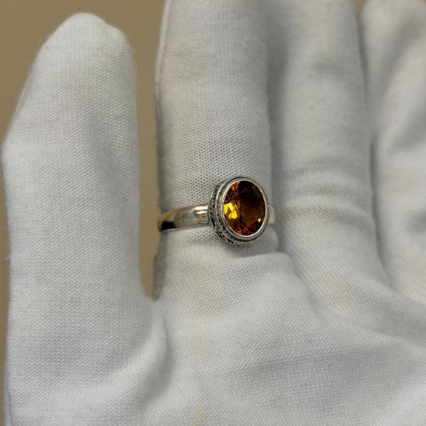Sterling Silver Citrine Ring