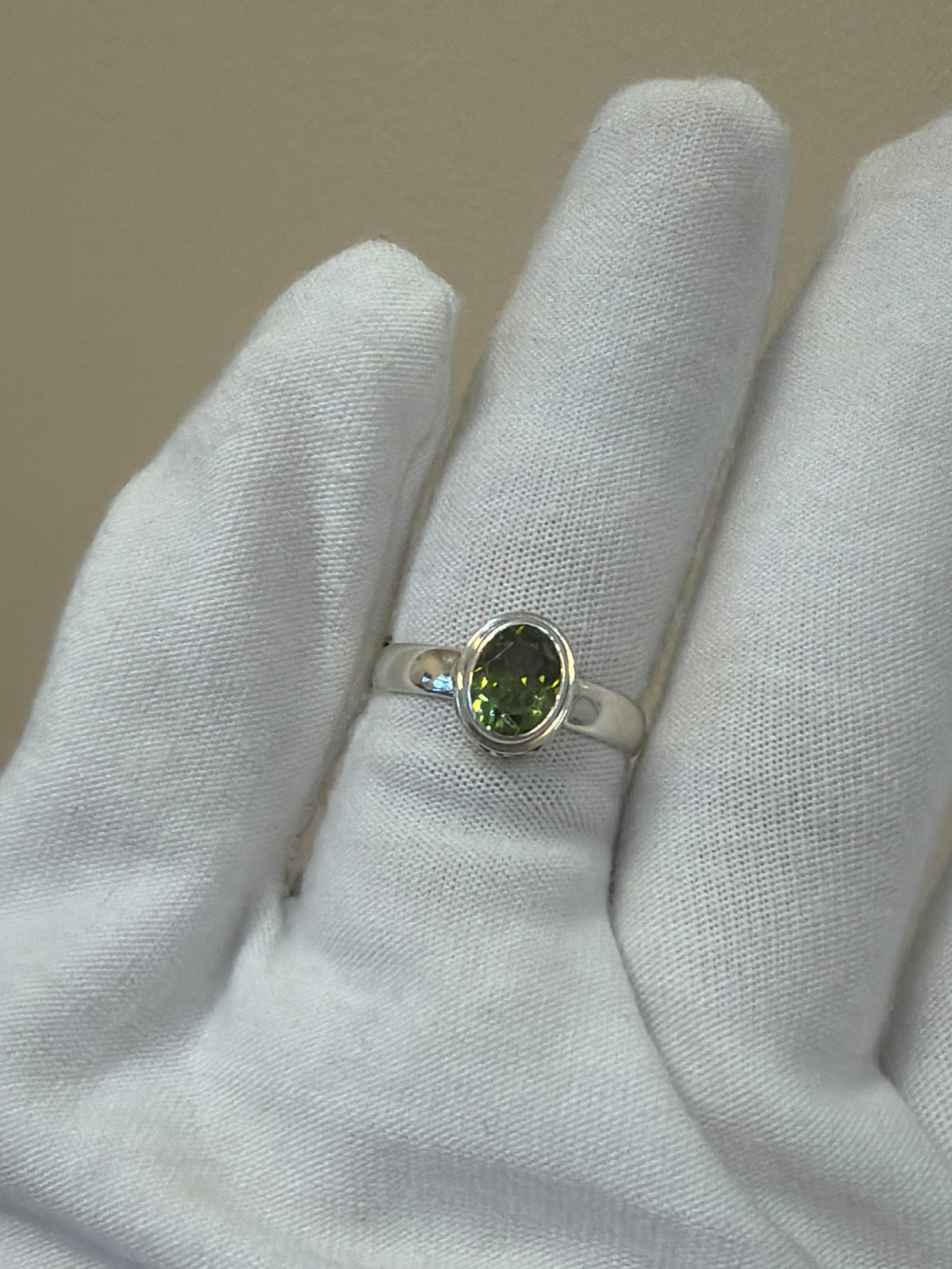 Sterling Silver Peridot Ring