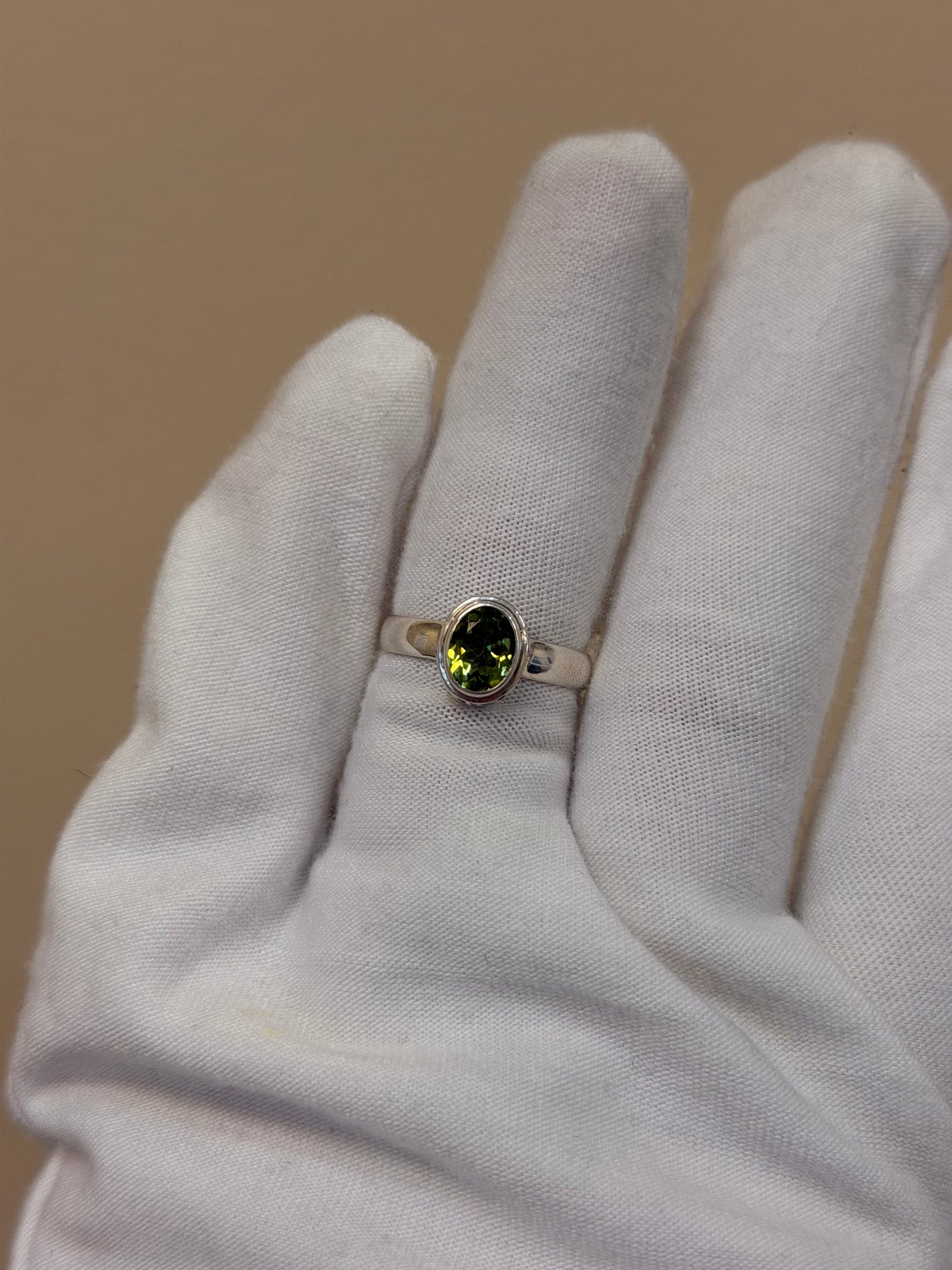 Sterling Silver Peridot Ring