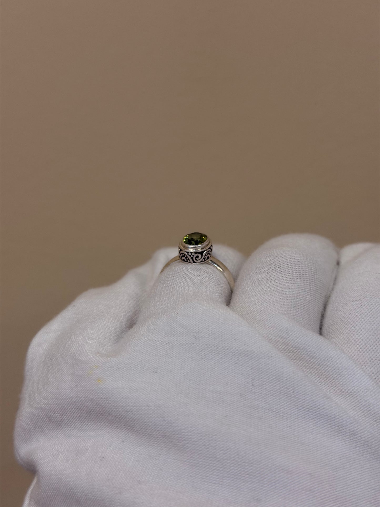Sterling Silver Peridot Ring