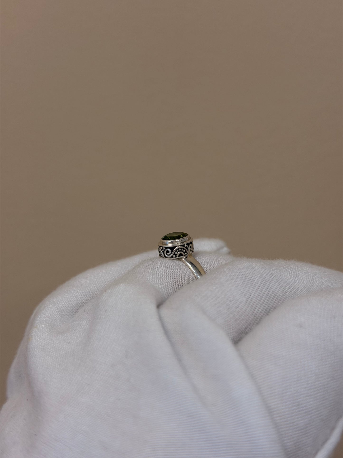 Sterling Silver Peridot Ring