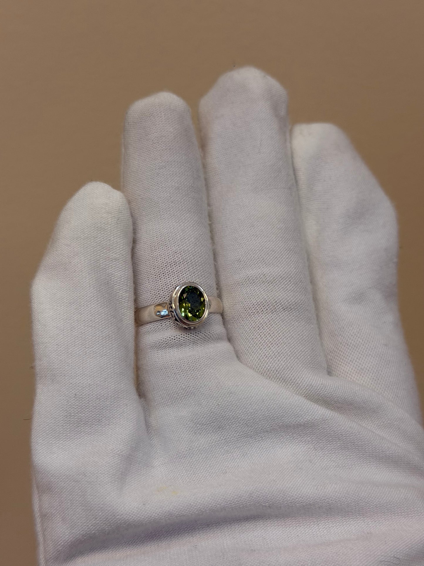 Sterling Silver Peridot Ring