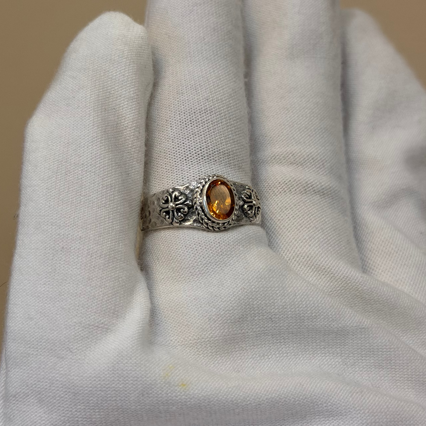 Sterling Silver Citrine Ring