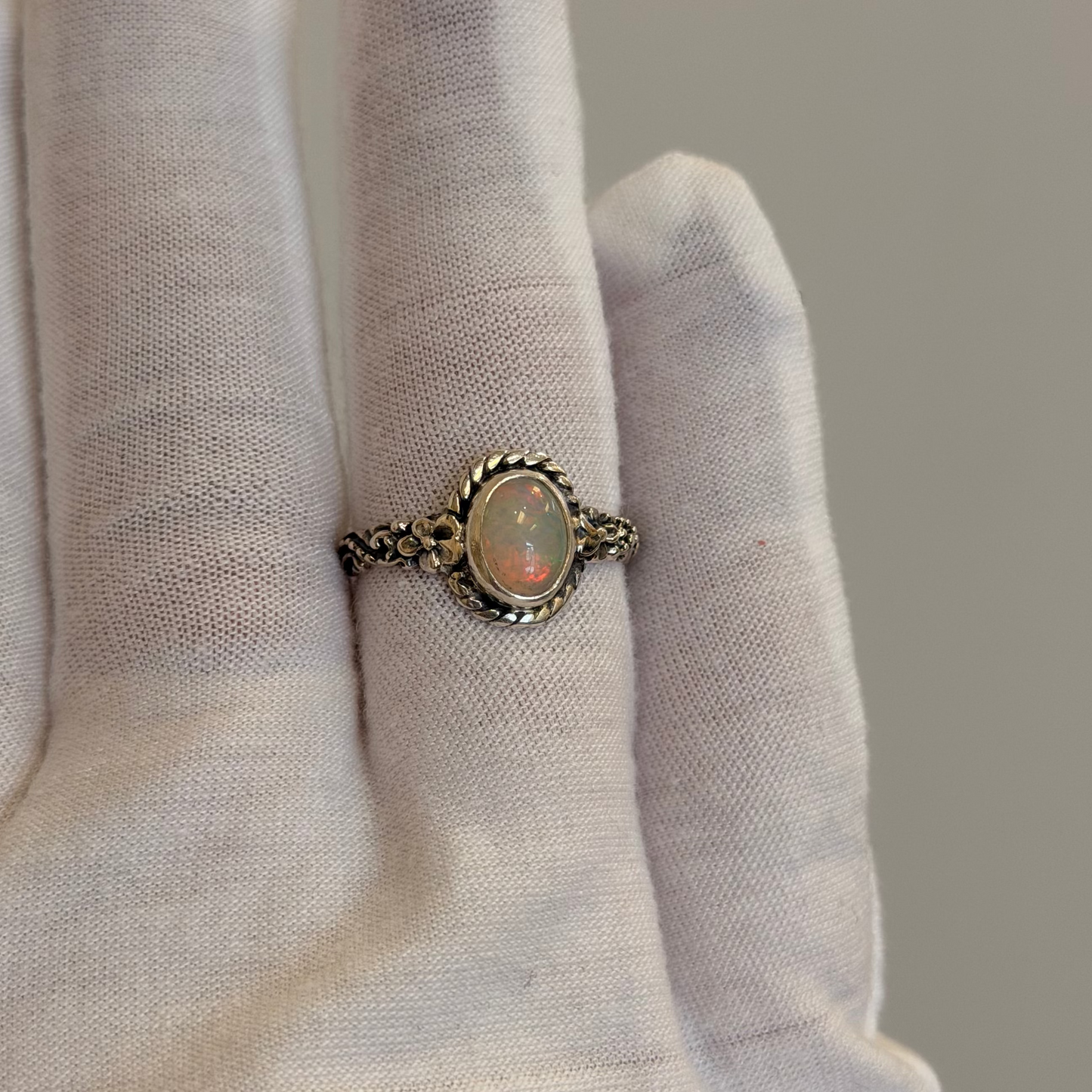 Sterling Silver Opal Ring