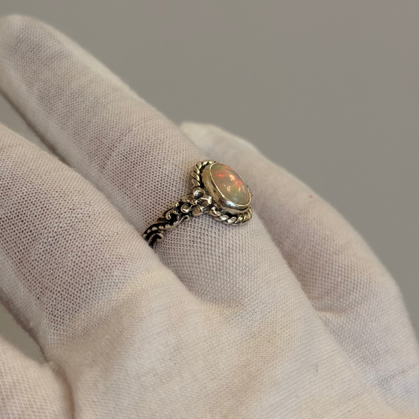Sterling Silver Opal Ring