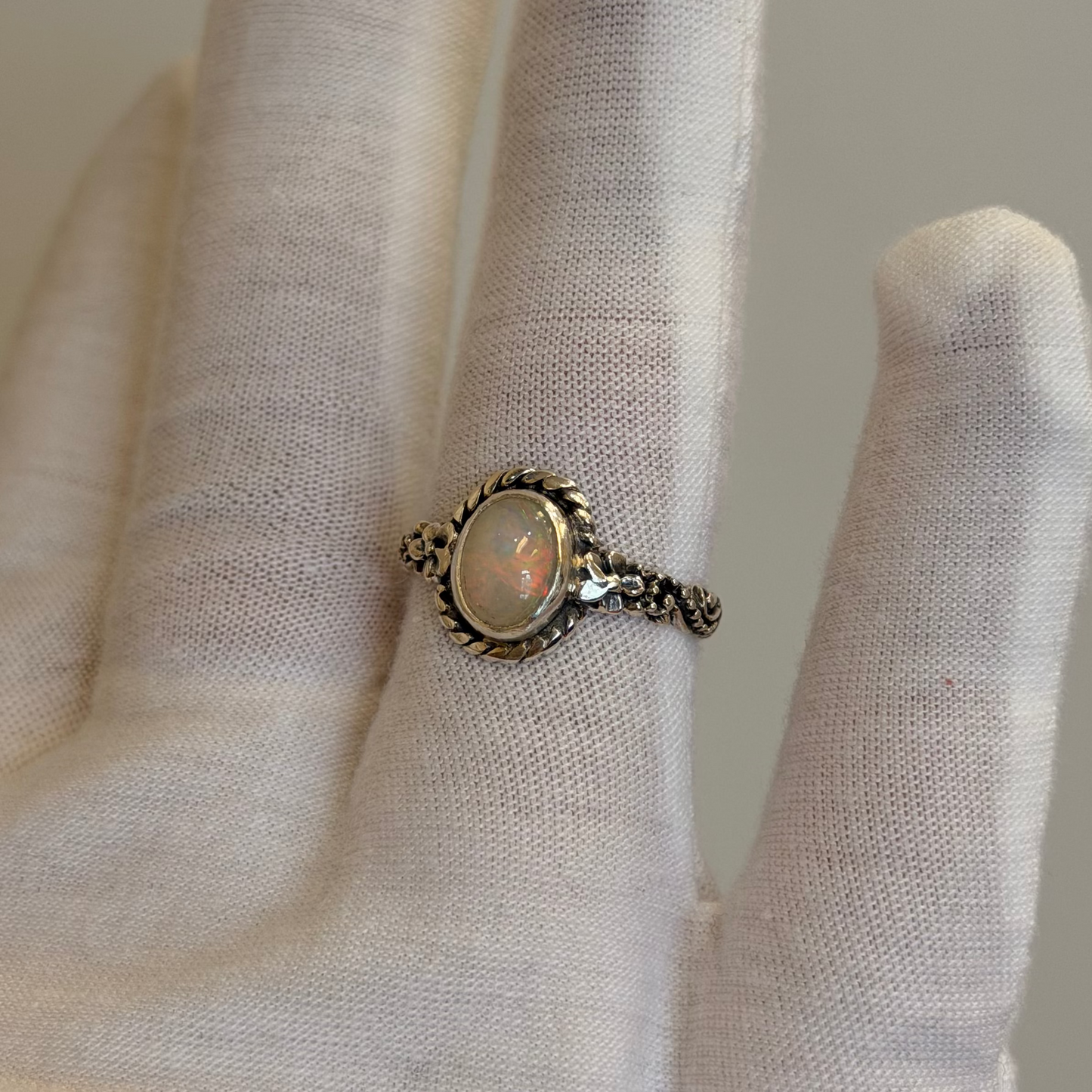 Sterling Silver Opal Ring