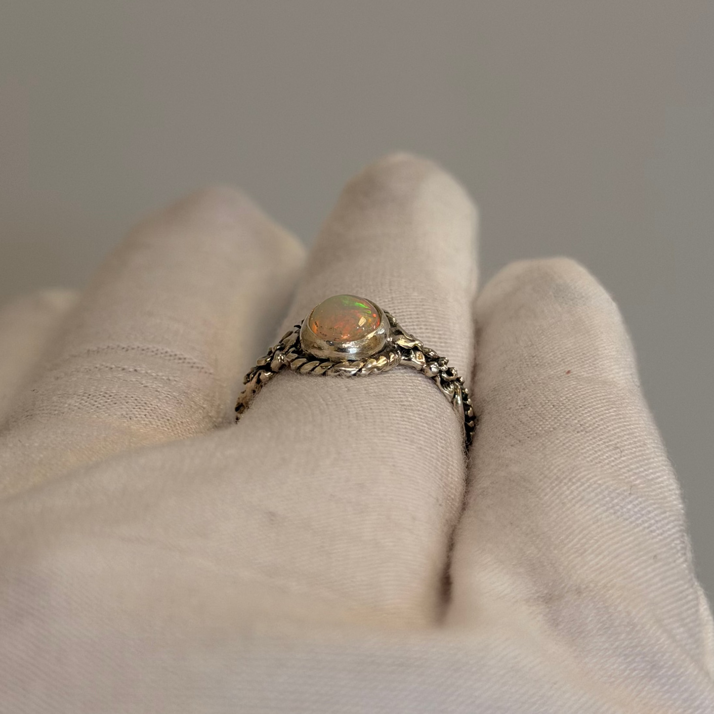 Sterling Silver Opal Ring