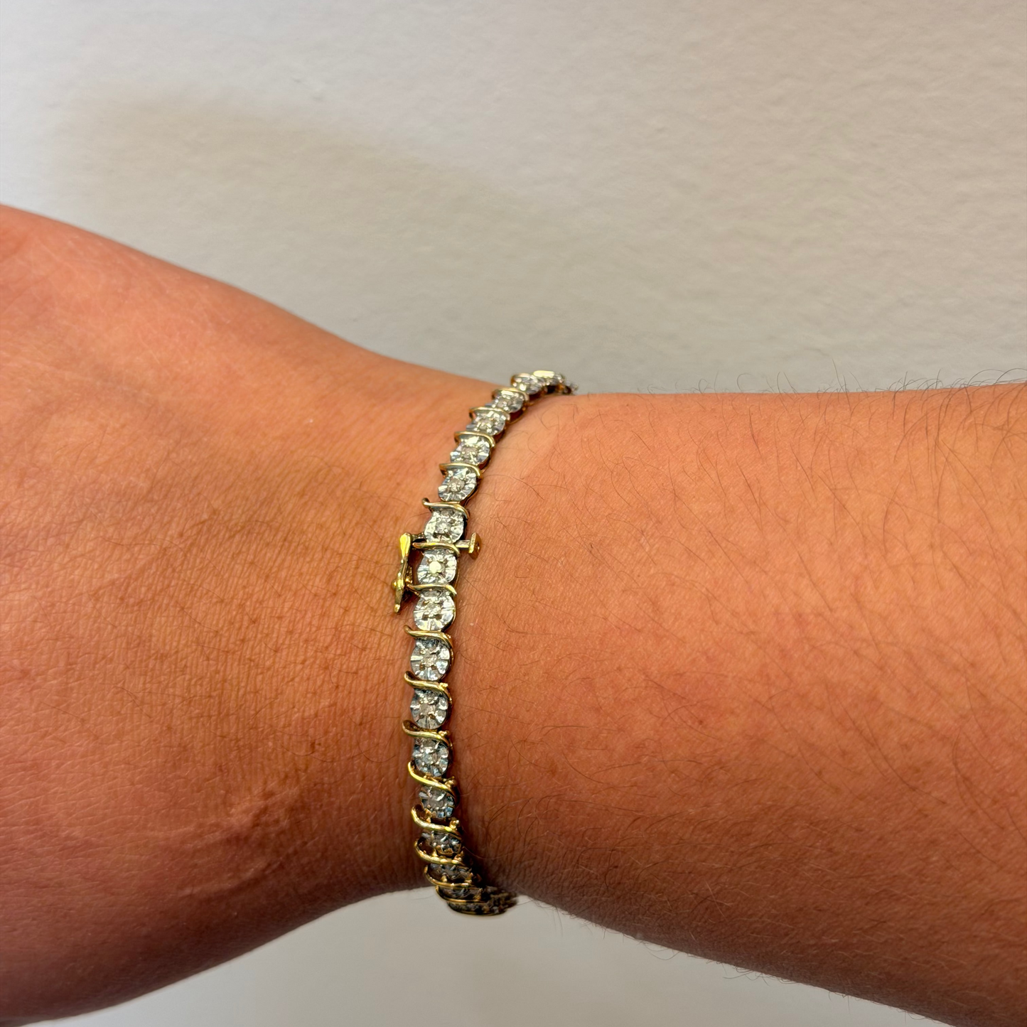 10k diamond tennis bracelet ￼