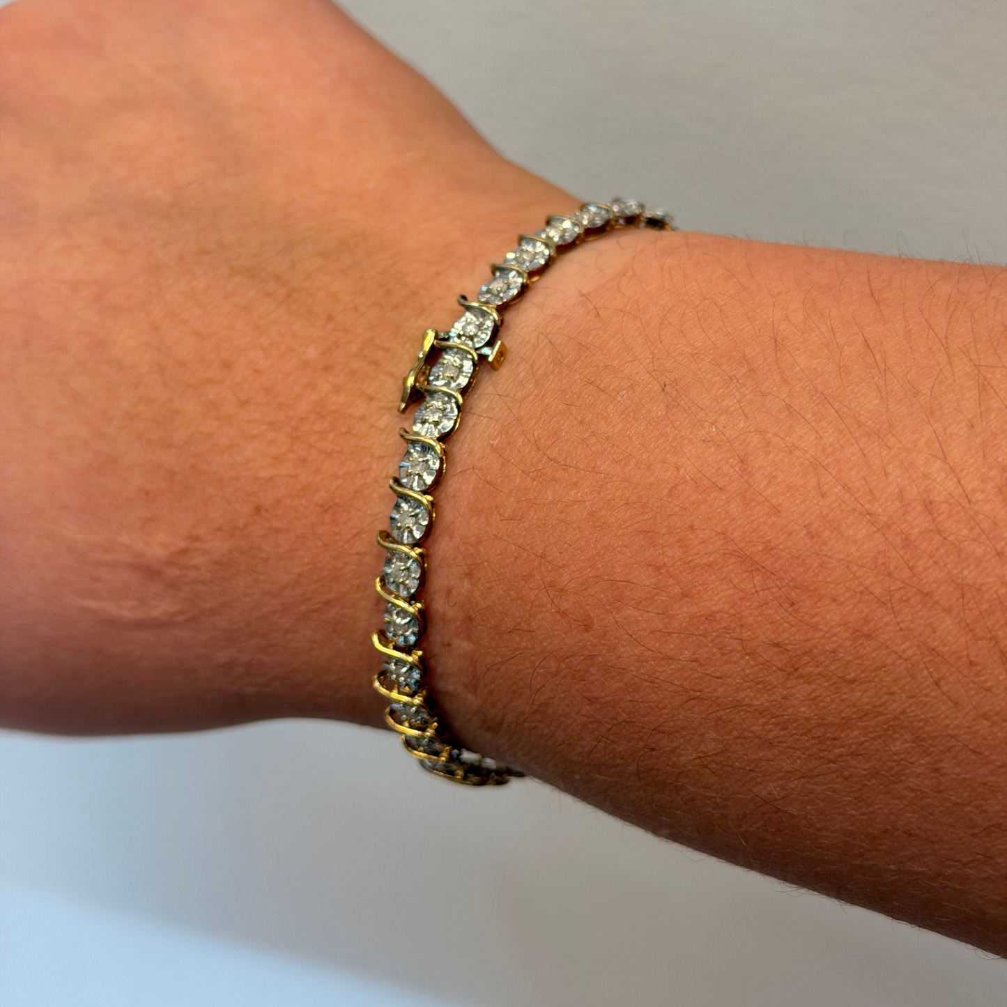 10k diamond tennis bracelet ￼