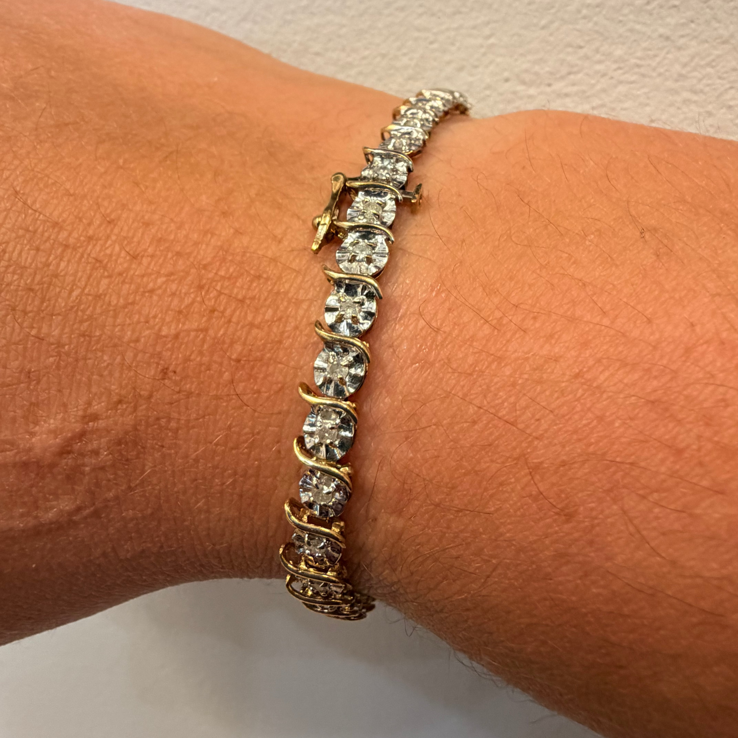 10k diamond tennis bracelet ￼