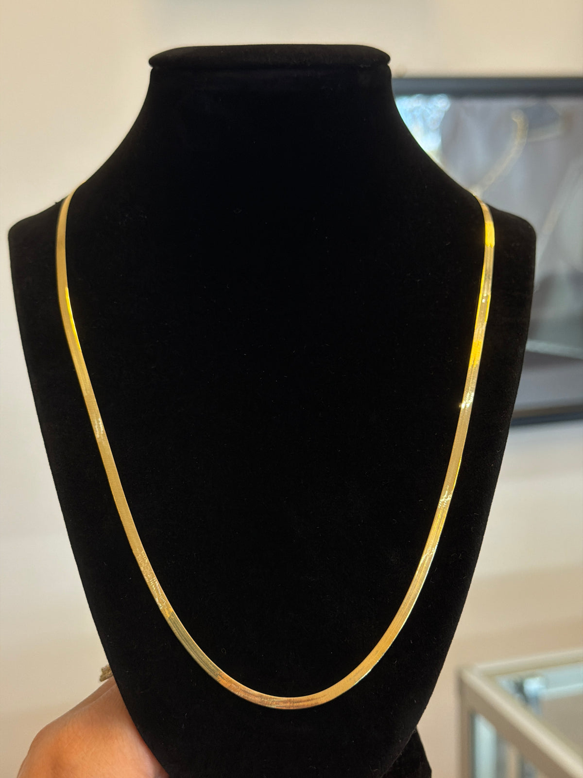 10k Herringbone Necklace