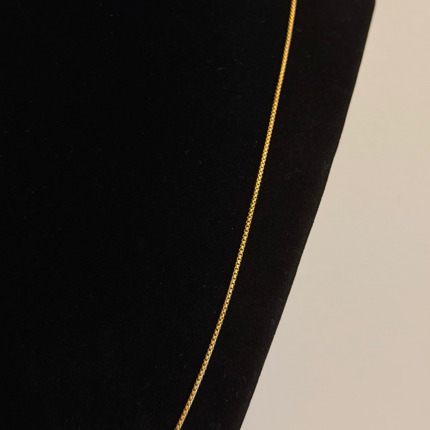 14k Round Box link necklace