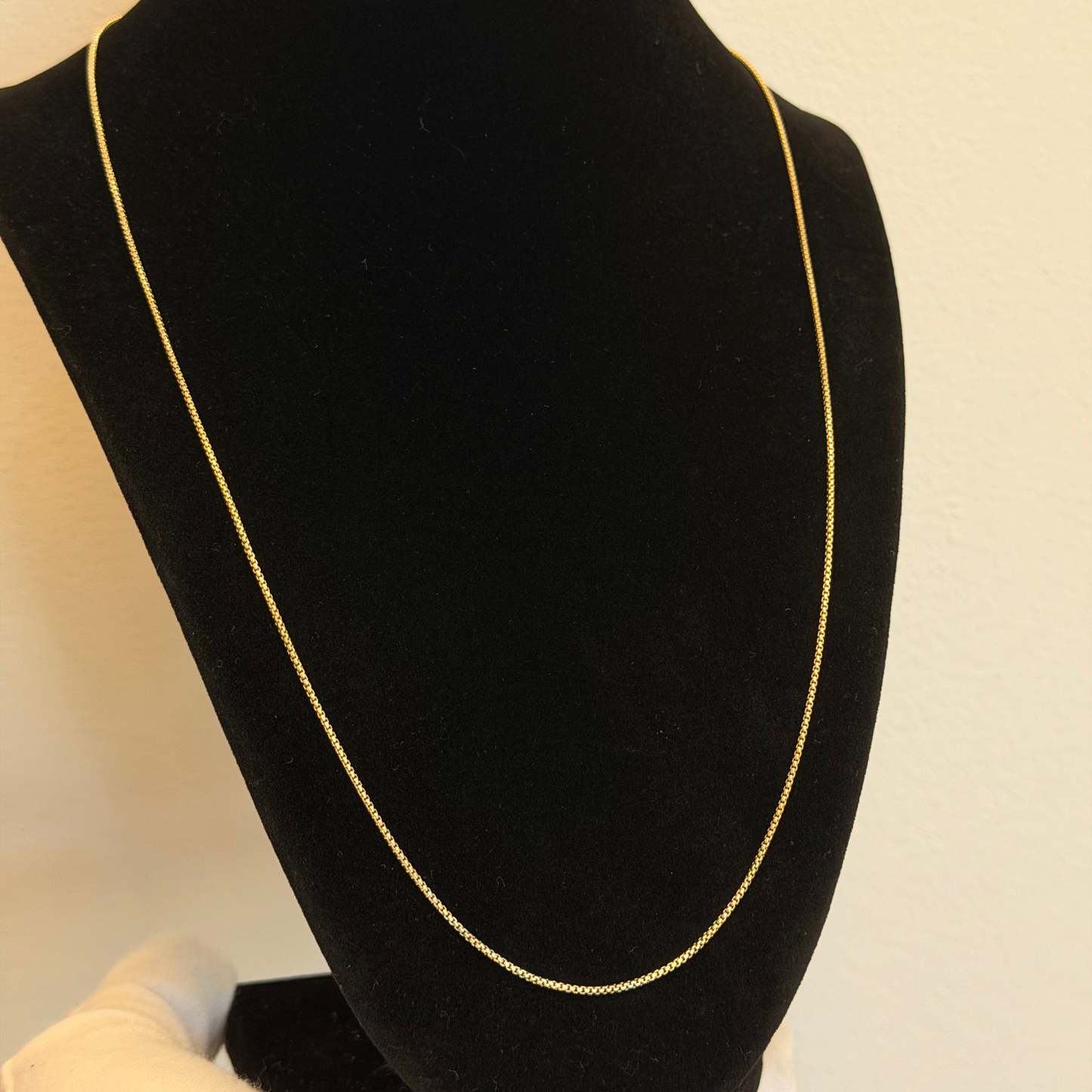 14k Round Box link necklace