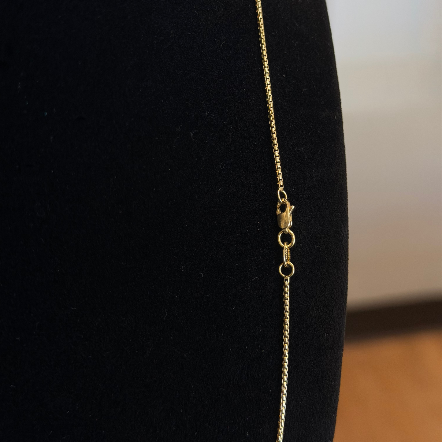 14k Round Box link necklace