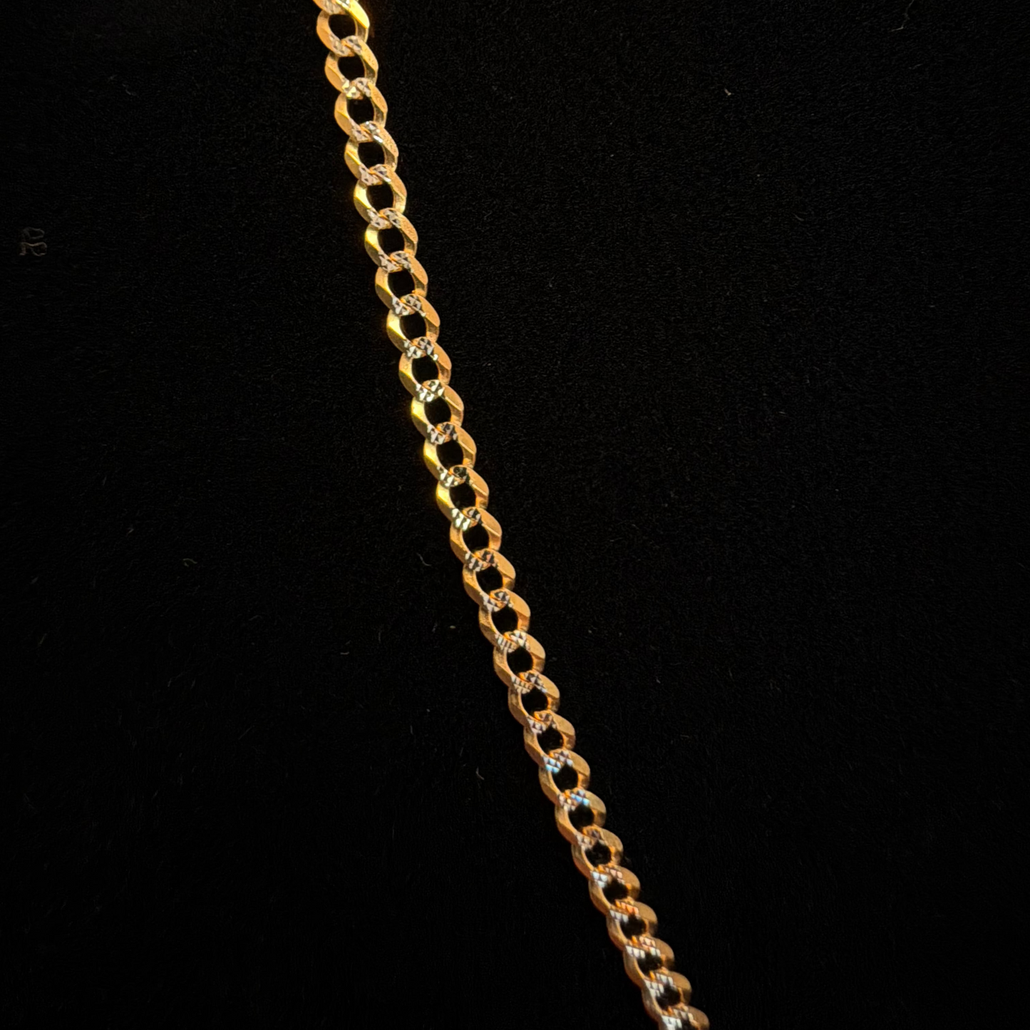 10k Diamond cut Curb Necklace